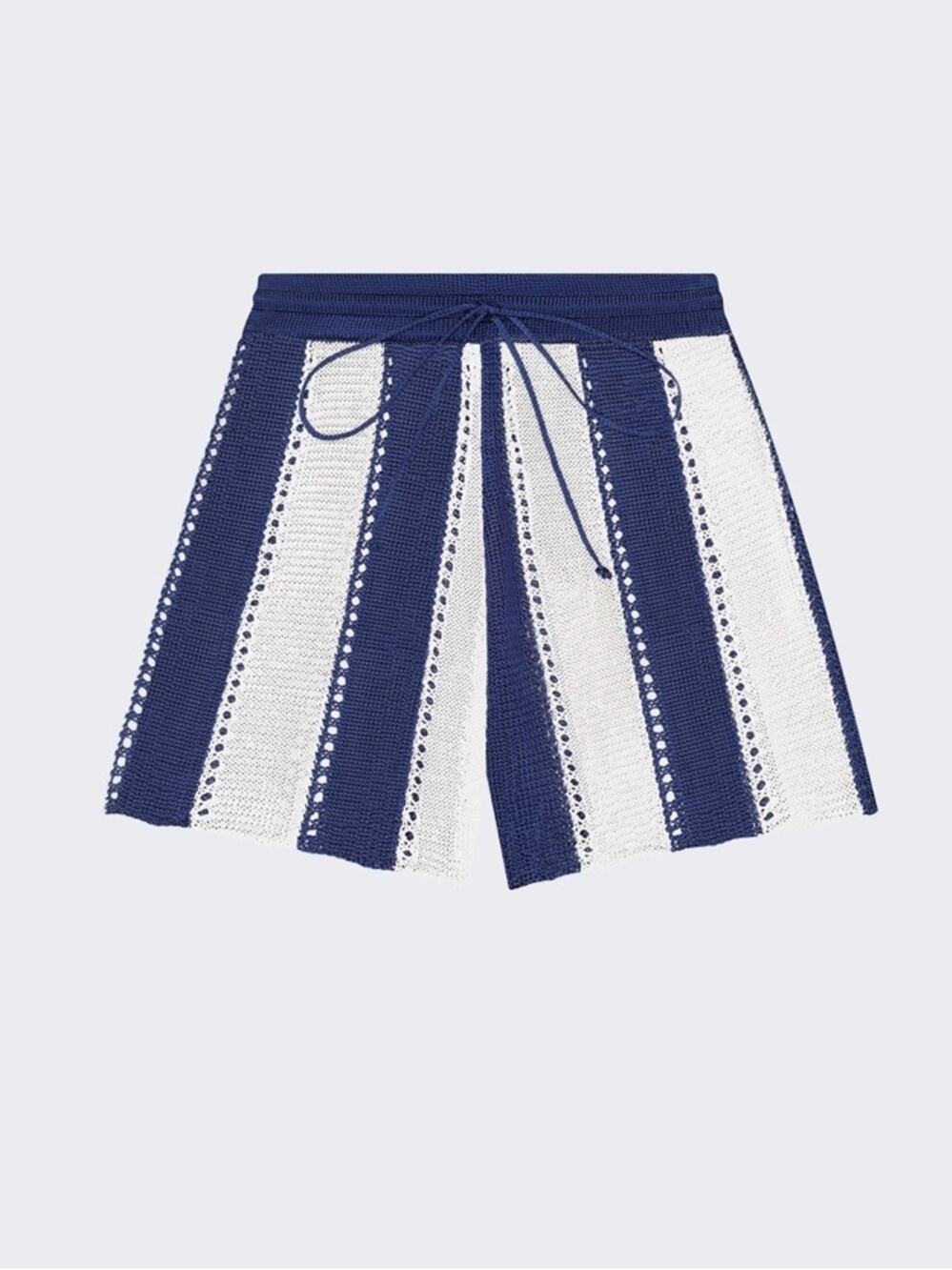 NWT Calle Del Mar Cabana Stripe Knit Drawstring Bermuda Baggy Shorts